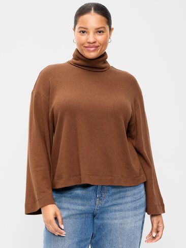 Old Navy Long-Sleeve Oversized Turtleneck Sweater - Coco de mer in Saudi Arabia