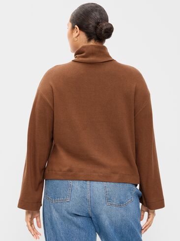 Old Navy Long-Sleeve Oversized Turtleneck Sweater - Coco de mer in Saudi Arabia