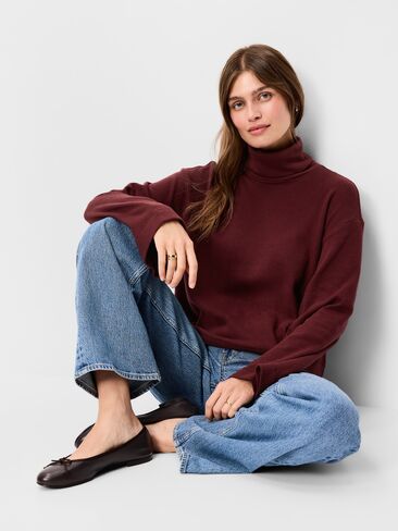 Old Navy Long-Sleeve Oversized Turtleneck Sweater - Reddy Or Not in Saudi Arabia
