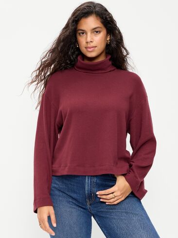 Old Navy Long-Sleeve Oversized Turtleneck Sweater - Reddy Or Not in Saudi Arabia