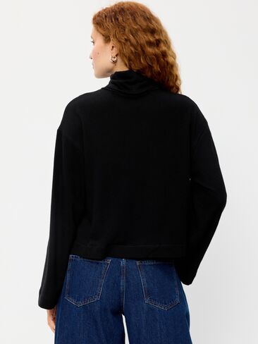 Old Navy Long-Sleeve Oversized Turtleneck Sweater - Black Jack in Saudi Arabia