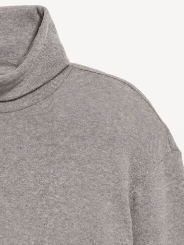 Old Navy Long-Sleeve Oversized Turtleneck Sweater - Heather Greay On in Saudi Arabia