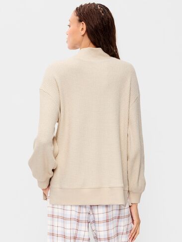 Old Navy Oversized Mock-Neck Long-Sleeve Top - Wish Bone in Saudi Arabia