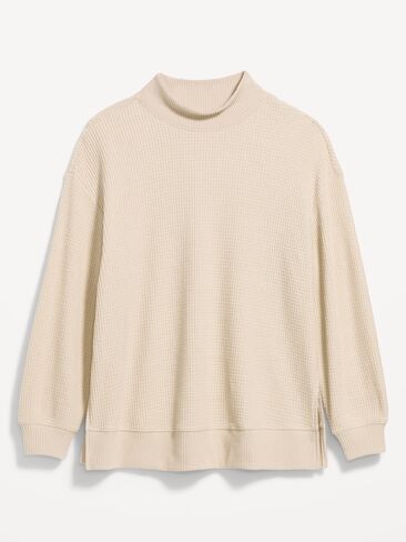 Old Navy Oversized Mock-Neck Long-Sleeve Top - Wish Bone in Saudi Arabia