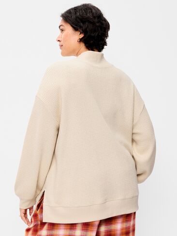 Old Navy Oversized Mock-Neck Long-Sleeve Top - Wish Bone in Saudi Arabia
