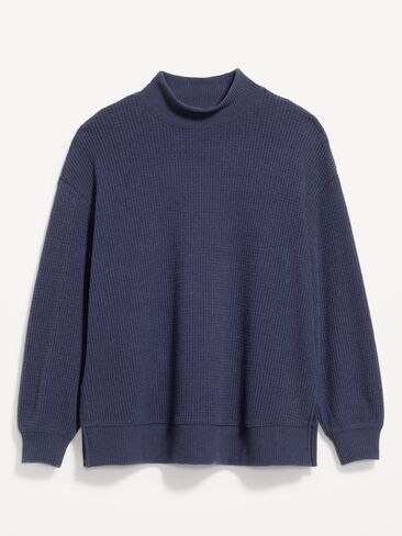 Old Navy Oversized Mock-Neck Long-Sleeve Top - Volcanic Glass in Saudi Arabia