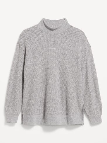 Old Navy Oversized Mock-Neck Long-Sleeve Top - Panther in Saudi Arabia