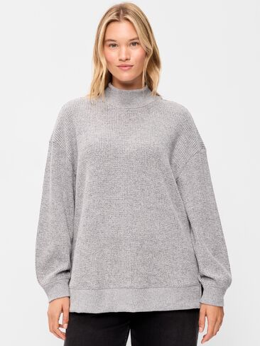 Old Navy Oversized Mock-Neck Long-Sleeve Top - Panther in Saudi Arabia
