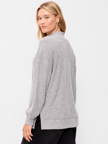 Old Navy Oversized Mock-Neck Long-Sleeve Top - Panther in Saudi Arabia