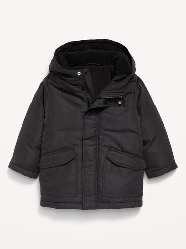 Old Navy Water-Resistant Snow Jacket for Toddler Boys - Black Jack in Kuwait