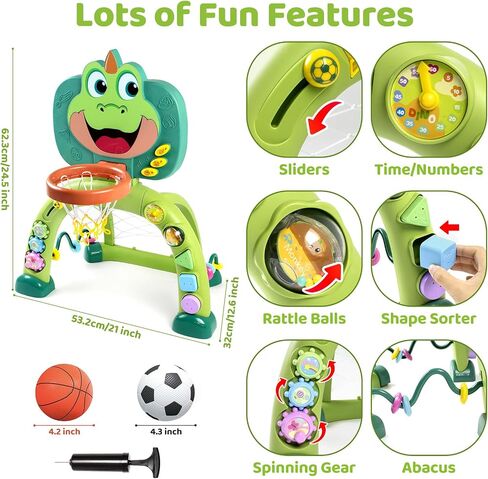 Marstone Toddler Basketball Hoop Soccer Goal Activity Toy for 1-3 Years Old in Kuwait