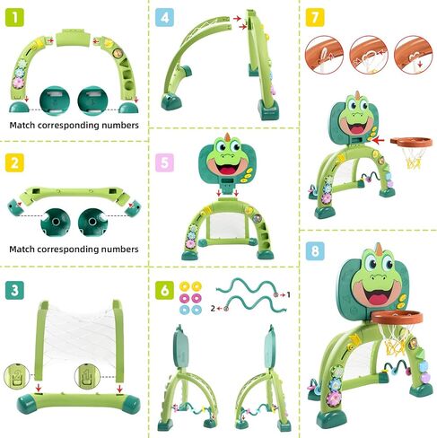 Marstone Toddler Basketball Hoop Soccer Goal Activity Toy for 1-3 Years Old in Kuwait