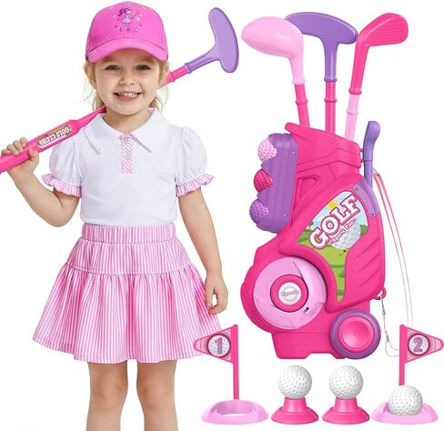Liberry Toddler Golf Clubs Set Toy for Girls 2 3 4 Year Old with Outfit in Saudi Arabia