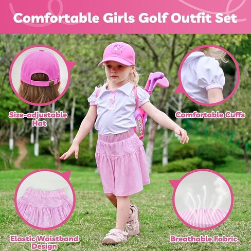 Liberry Toddler Golf Clubs Set Toy for Girls 2 3 4 Year Old with Outfit in Saudi Arabia