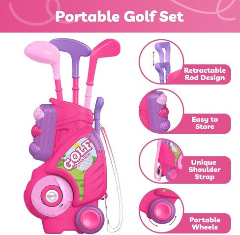 Liberry Toddler Golf Clubs Set Toy for Girls 2 3 4 Year Old with Outfit in Saudi Arabia