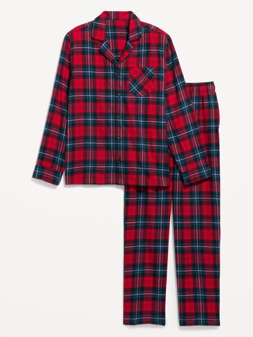 Old Navy Flannel Pajama Set for Men - Red Plaid (Match the Fam!) in Kuwait