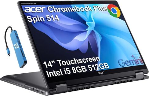 2022 Acer Spin 311-3H 11.6 بوصة 2 في 1 جهاز Chromebook يعمل باللمس (64 جيجابايت eMMC، ذاكرة الوصول العشوائي 4 جيجابايت، 8-Core MediaTek MT8183، Stylus، Webcam، Type-C، Wi-Fi، IPS) كمبيوتر محمول قابل للتحويل للمنزل والتعليم، IST القلم، نظام التشغيل كروم in Kuwait