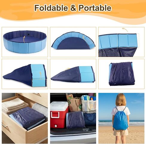 Aywewii 48'' Large Sandbox for Kids, Foldable Sand Box for Outdoor Indoor in Saudi Arabia