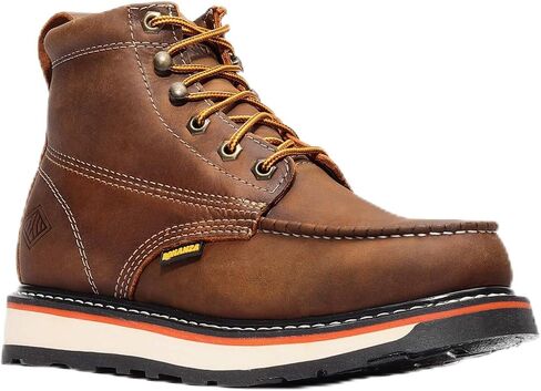 أحذية عمل Bonanza Boots Frontier Dual 6 بوصات للرجال - مقدمة من الجلد الفاخر، بطانة Goodyear، أحذية غير آمنة عند أصابع القدم مع نعل خارجي مريح مزدوج الكثافة وخفيف الوزن in Kuwait