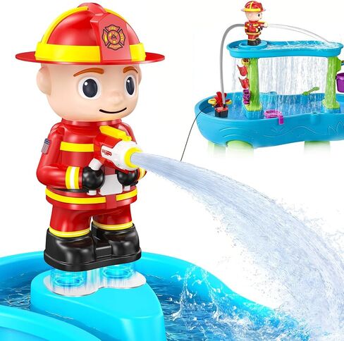 Water Table Pump Kids Toys: Firefighter Water Table Pump Continuous Flow in Kuwait