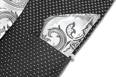 C. Allen Men's Pin Dot Pattern Regular Fit French Cuffs Dress Shirts with Tie Hanky Cufflinks Combo in Kuwait