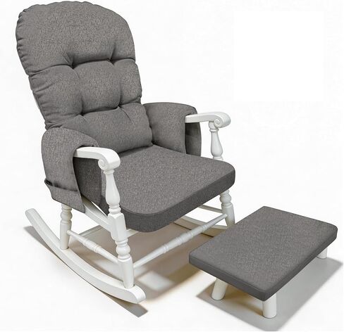 Glider Rocker Replacement Cushion Set with Storage Pockets (Beige) in Saudi Arabia
