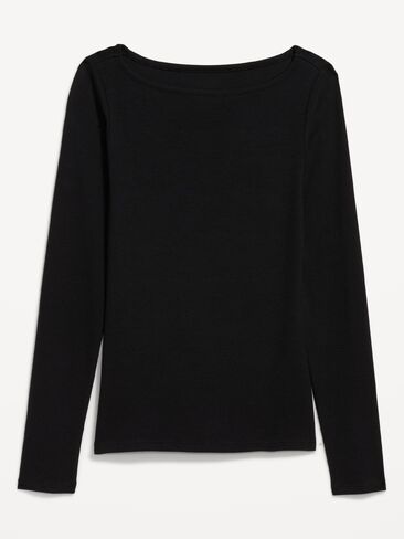 Old Navy Snug Long-Sleeve Boatneck T-Shirt - LS SNUG BOATNE:BLCKJACK in Saudi Arabia