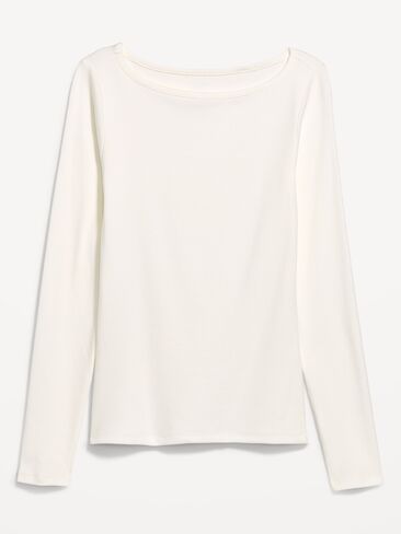 Old Navy Snug Long-Sleeve Boatneck T-Shirt - White Lilies in Saudi Arabia