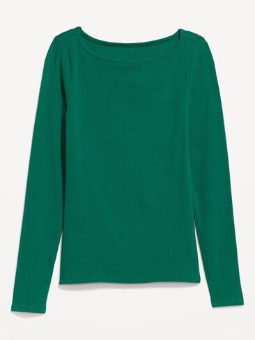 Old Navy Snug Long-Sleeve Boatneck T-Shirt - Rainforest Jewel in Saudi Arabia