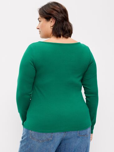 Old Navy Snug Long-Sleeve Boatneck T-Shirt - Rainforest Jewel in Saudi Arabia