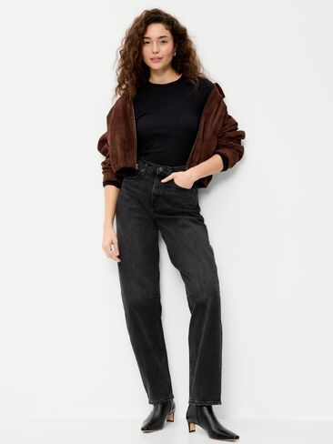 Old Navy Snug Crew-Neck Long Sleeve T-Shirt - Black Jack in Saudi Arabia