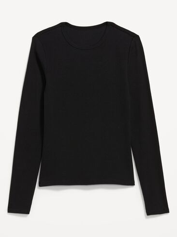 Old Navy Snug Crew-Neck Long Sleeve T-Shirt - Black Jack in Saudi Arabia
