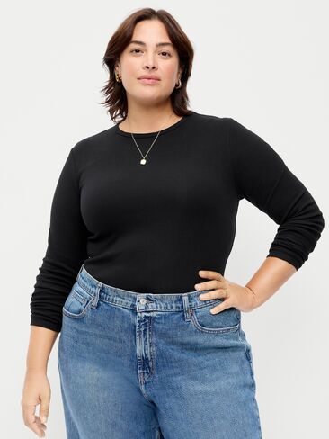 Old Navy Snug Crew-Neck Long Sleeve T-Shirt - Black Jack in Saudi Arabia