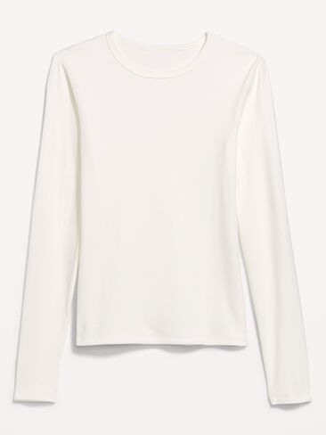 Old Navy Snug Crew-Neck Long Sleeve T-Shirt - White Lilies in Saudi Arabia