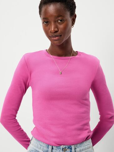 Old Navy Snug Crew-Neck Long Sleeve T-Shirt - Wild Prairie Rose in Saudi Arabia