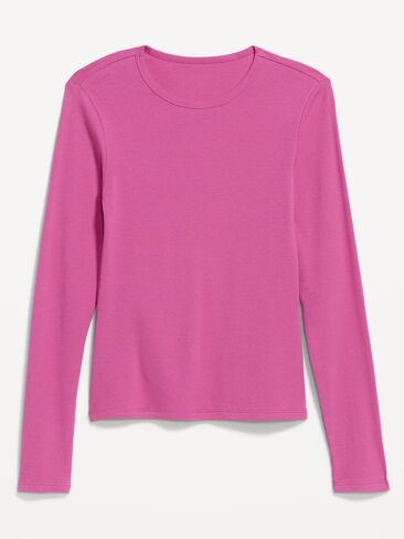 Old Navy Snug Crew-Neck Long Sleeve T-Shirt - Wild Prairie Rose in Saudi Arabia