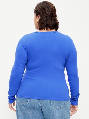 Old Navy Snug Crew-Neck Long Sleeve T-Shirt - CRAYON BLUE in Saudi Arabia