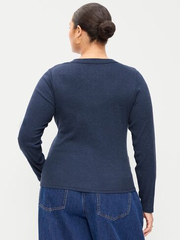 Old Navy Snug Long-Sleeve Ribbed Henley T-Shirt - Arctic Depth in Saudi Arabia
