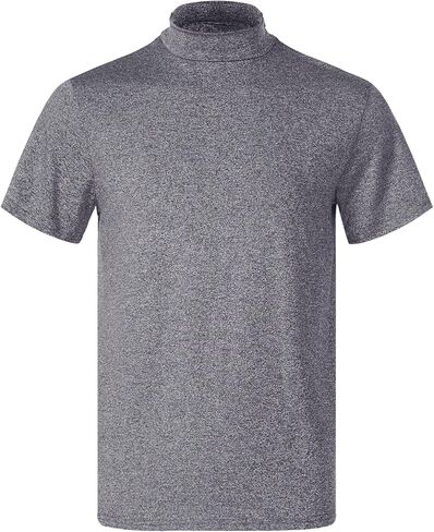 Freebily Mens Basic Turtleneck Short Sleeve T-Shirts Slim Fit Undershirt Solid Knitwear Sweaters in Kuwait