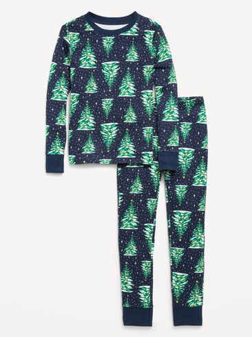 Old Navy Gender-Neutral Snug-Fit Graphic Pajama Set for Kids - Christmas Trees (Match the Fam!) in Kuwait