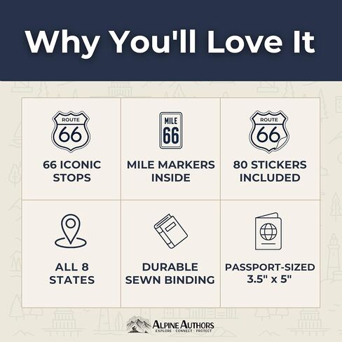 Historic Route 66 Passport Book - Stickers & Map to Track 66 Stops in Saudi Arabia