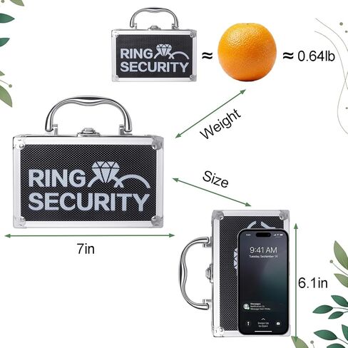 Ring Security Wedding Ring Bearer Case, 7.09 in Suitcase, Metal Badge in Saudi Arabia