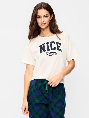Old Navy Short-Sleeve Graphic Pajama T-Shirt - Nice Team in Kuwait