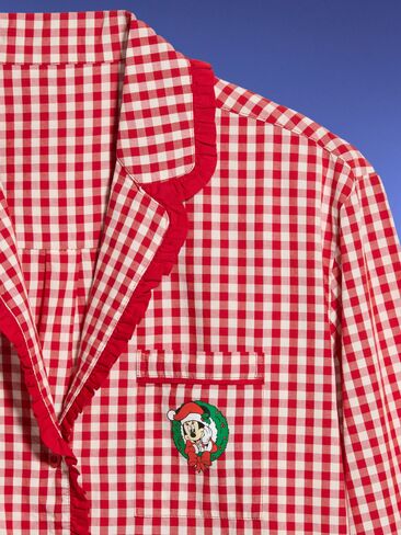 Old Navy Old Navy x Disney Poplin Pajama Pant Set for Women - Disney Red Gingham in Kuwait