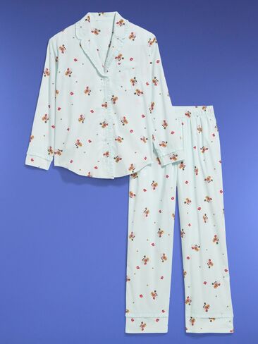 Old Navy Old Navy x Disney Poplin Pajama Pant Set for Women - Disney Winter Scenic in Kuwait
