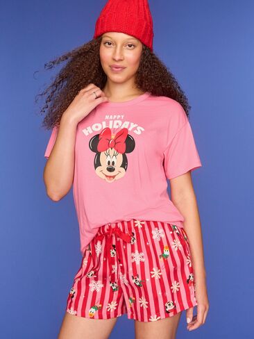 Old Navy Old Navy x Disney Oversized Graphic T-Shirt for Women - Disney Minnie in Kuwait