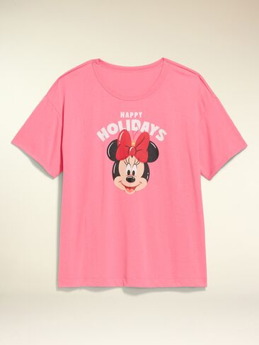 Old Navy Old Navy x Disney Oversized Graphic T-Shirt for Women - Disney Minnie in Kuwait