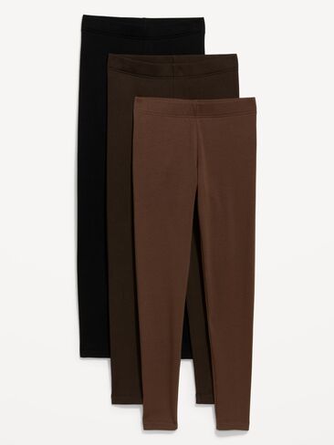 Old Navy High-Waisted Fleece-Lined Leggings 3-Pack - Peppercorn in Kuwait