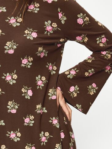 Old Navy High-Neck Jersey Mini Swing Dress - Multi Floral in Saudi Arabia