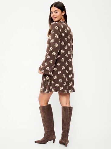 Old Navy High-Neck Jersey Mini Swing Dress - Multi Floral in Saudi Arabia